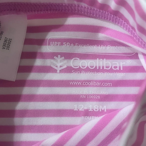 🆕Coolibar Pink Striped Baby Wave Swim Tights NWT 12-18Mo - Picture 7 of 8